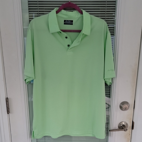 Hogan Other - Ben Hogan Performance Striped Green Polo Shirt Sz L